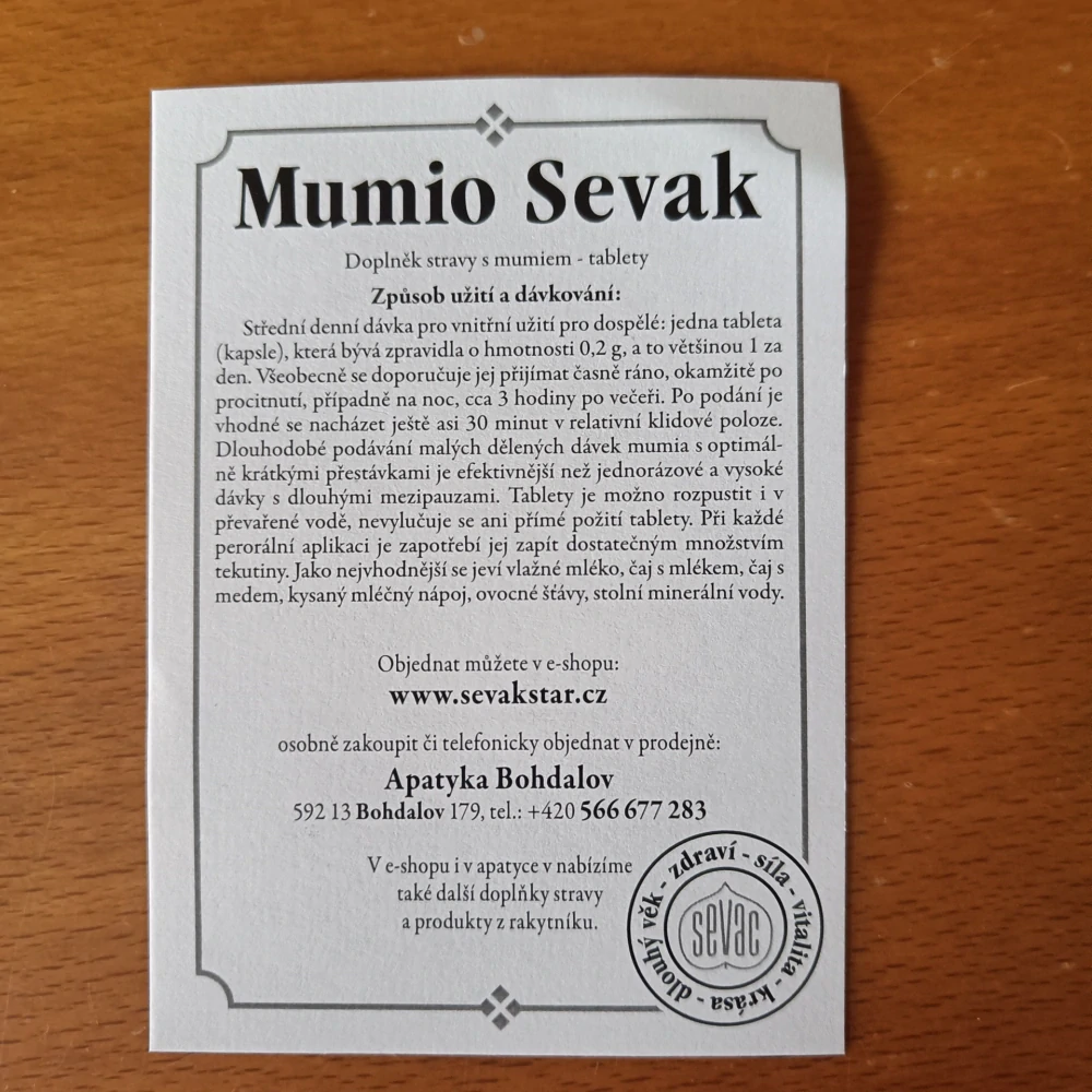 Mumio Sevak (30 tablet)